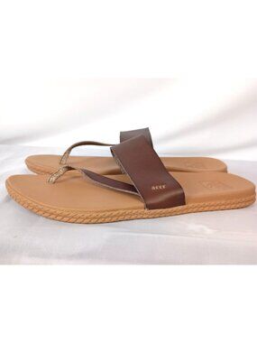 Reef Cushion Sol T Strap Sandals Womens 10 Vegan Comfort Espadrille Sole